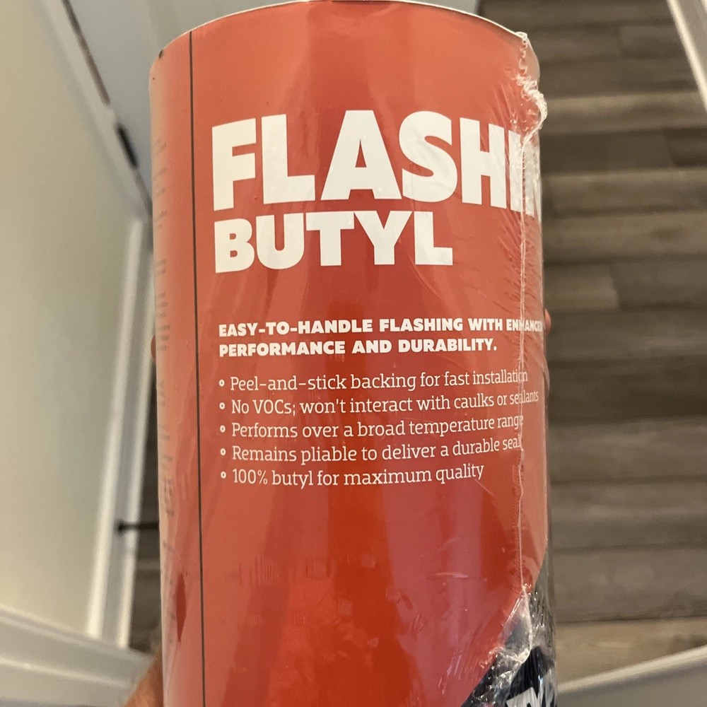 NEW Typar Butyl Flashing 9″ x 75′ ~ Peel and Stick ~ Flexible ~ FREE SHIPPING