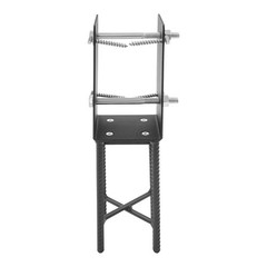 2PCS Wet Concrete Fence Post Holder U-Shape Post Base Holder for Fence Gazebos