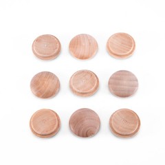 25mm Cherry Button Top Wood Plugs for Screw Holes Craft Furniture 25pcs
