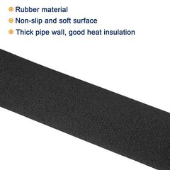 Foam Grip Tubing Handle Grips 1″ ID 3/16″ Wall Thick 7.7″ Black Non-slip