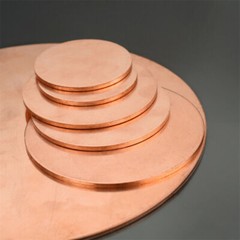 Solid Pure Copper Discs Blank Round Plate Metal Sheet 10-200mm OD 0.5-5mm Thick