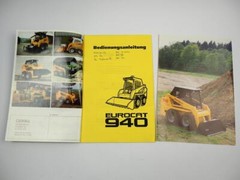 Oswag Eurocat 940 Skid Steer Loader Operating Instructions 2x Brochure approx. 1995