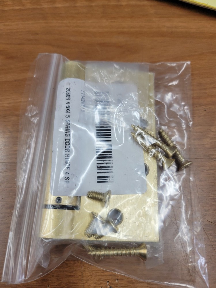 Brass 2060R 4 5×4 5 springdoorhingepstl Spring Hinge, Steel, 125.0 Lb Cap.