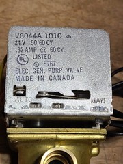 HONEYWELL MOTORIZED DIVERTING VALVE V8044A 1010, 1/2″ ID – 5/8″ OD –