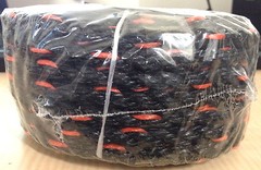 POLY PRO ROPE 3/8″ X 50′ 370 lbs Tensile Black/Orange