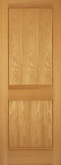 2 Panel Red Oak Mission Shaker Flat Panel Solid Core Interior Wood Doors Door