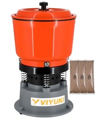 9LBS Vibratory Tumbler Polishing Machine for Rocks/Metal Parts/Screw(with 3LB…