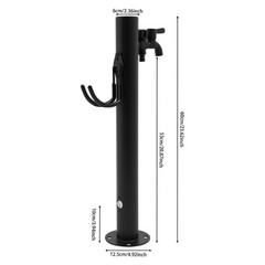 2-Outlets Outdoor Water Column Faucet Floor Mount Column Faucet Garden Faucet