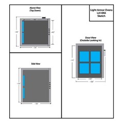 Powder Coat Oven, Cerakote Oven, Curing Oven (~5′ x ~5′ x ~6.5′)