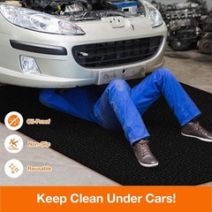 Heavy Duty Oil Resistant Garage Car Bottom Mat, Reusable Floor Protector, 1/4…