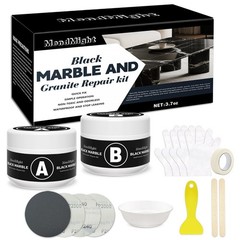 MendMight Black Quartz Countertop Repair Kit, Professional Tile, Marble and G…