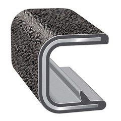 TRIM LOK INC 75B3X3/32-25 Edge Trim,Alum Clip,0.26 In W,25 Ft 10H765