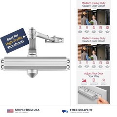 Lawrence Medium/Heavy Duty Door Closer Commercial Grade 1 – Surface-Mounted C…