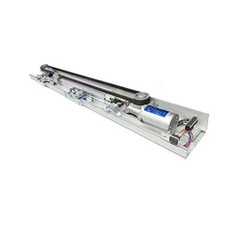 Commercial sliding door opener with microwave sensor