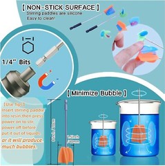 Silicone Resin Mixer Epoxy Mixer Paddles Reusable Paint and Resin Mix.2 DAY SHIP
