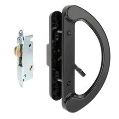 Sliding Patio Door Handle Pull Set with Mortise Lock, Full Replacement Black …