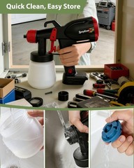 Sprayhaven Cordless Paint Sprayer 2 Batteries 2.1 Lbs Lightweight 750W Hvlp