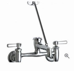 Chicago Faucets Wall Mounted Utility / Faucet with Lever Handles Model: 897-CP