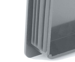 10 x Louver Plugs Rectangle Tube 80 x 120 mm Rectangle Grey End Caps Plastic