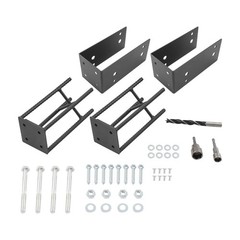 2PCS Wet Concrete Fence Post Holder U-Shape Post Base Holder for Fence Gazebos