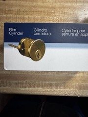 Lot of 2: NEW ILCO 7075SC10-46-S10000, Brass Rim Cylinder 1-1/8”