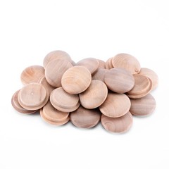 25mm Cherry Button Top Wood Plugs for Screw Holes Craft Furniture 25pcs