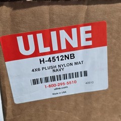 Uline Plush Nylon Commercial Floor Mat 4×6 Navy H‑4512NB New in Box