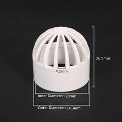 White 20~110Mm PVC Pipe Breathable Cap Fish Tank Gas Vent Fittings Air Duct Cap