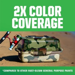 Rust-Oleum 279178 Camouflage 2X Ultra Cover 12 Ounce (Pack of 1), Earth Brown