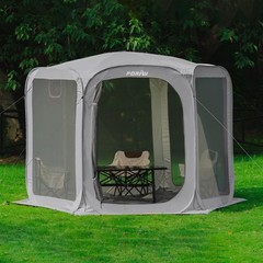 Porayhut Pop up Screen House Tent Sun Shelter with Breathable Mesh Doors,Port…