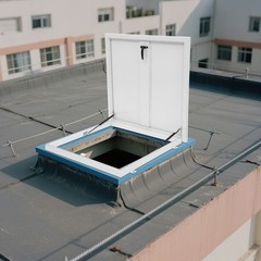 Roof Hatch, Roof Security Door, Roof Access Hatch Modern Square White NEW