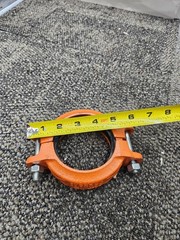 (QTY 4) SPF C4 3″ Pipe Coupling Grooved Fitting Ductile Iron Orange 88.9mm OD