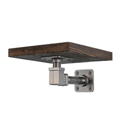 8 in. W X 8 in. D Black Wood Boulder Shelf Kit 1 pk