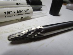 1/4″ x 5/8″ 1/4″ Shank Dia SL-1 Taper Double Cut Carbide Burr QTY 2