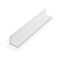 1936-Wh White 1″ x 1″ Styrene Plastic Even Leg Angle Moulding