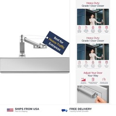 Lawrence Heavy Duty Door Closer Commercial Grade 1 – Adjustable 6-Speed Delay…
