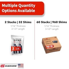 Stackable Plastic Peel Away Shims – 960 Pieces, 3.5″ Length, U Shape, 5/8″ Bolt