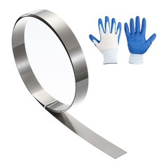 0.8in x 3.3ft Stainless Steel Flashing Roll, 0.2mm Metal Roof Panels