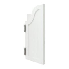 White Swing Solid Wood Door Elegant Pine Wood Partition Door for Shop Entrance