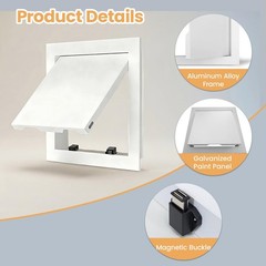 White Aluminum Alloy Access Door Drywall Panel Wall Ceiling Plumbing 8×8 Inch