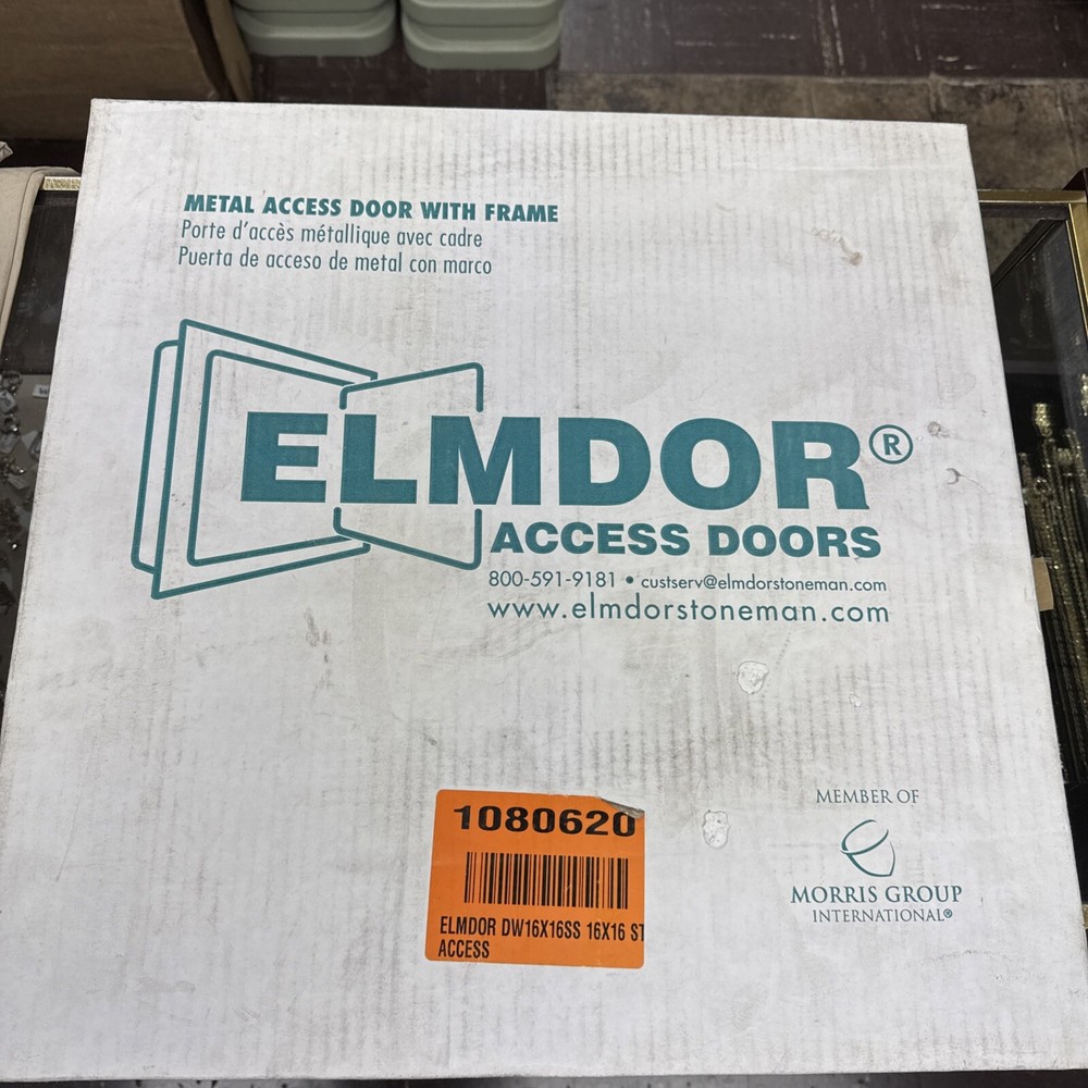 Elmdor Metal Wall/Ceiling Access Panel Hinged Stainless Steel 16 in W x 16 in H