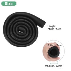 Pipe Insulation Foam Tube, 1-1/4″(32mm) ID x 6Ft Pipe Cover Wrap Roll [Black]