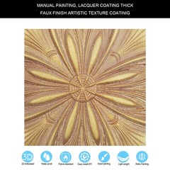 Embellished tin tiles Drop in ceiling panels PL10 Vintage brown gold 10pcs