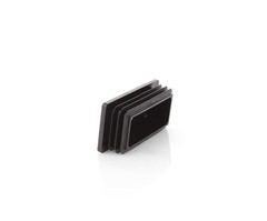 10x Rectangular Tube Lamellar Plug 30×80 mm Anthracite End Caps