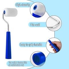 Bates- 2 Inch Foam Paint Roller Kit, 10 pcs, Small 2 inches, Blue
