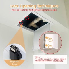 Aluminum Alloy Access Panel Door Wall Ceiling Electrical Plumbing White 8×8 In