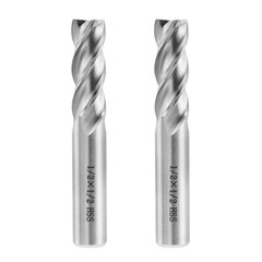 1/2in Square End Mill 4 Flute Cutter 2 Pieces