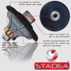Stadea Diamond Profile Wheel Grinding Wheel 3/4″for Stone Wet Polisher Grinder