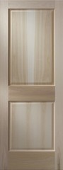 2 Panel Traditional Premium Poplar Stain Grade Solid Core Interior Wood Doors