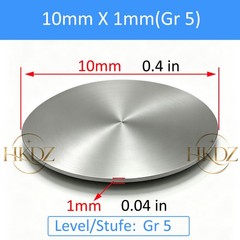 Grade 5 Titanium Round Disc Plate Ti-6Al-4V 6Al4V Knife Making EDC Metal Blank